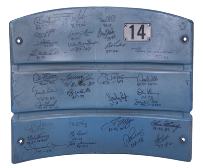 Original Yankee Stadium Signed & Inscribed Seatback with (31 Signatures) Featuring  Yogi Berra, Whitey Ford, Mariano Rivera & More! (MLB Auth, Steiner)  